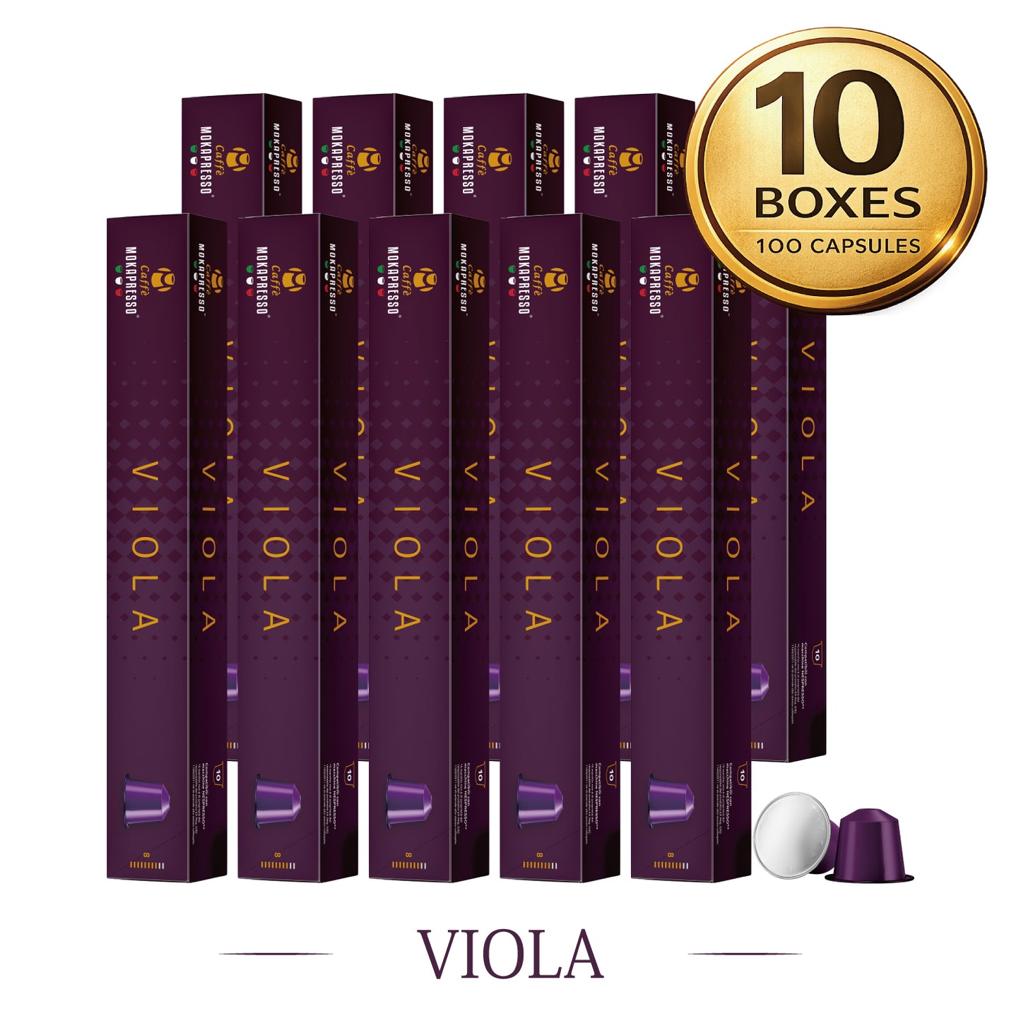 MOKAPRESSO/モカプレッソ　カプセルコーヒー VIOLA 10箱（100カプセル）